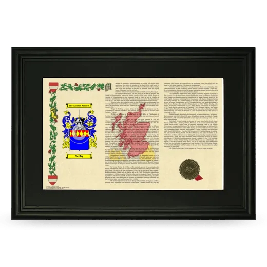 Scoby Deluxe Armorial Landscape Framed- Black