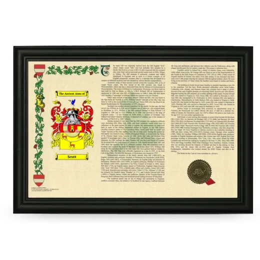 Scutt Armorial Landscape Framed - Black