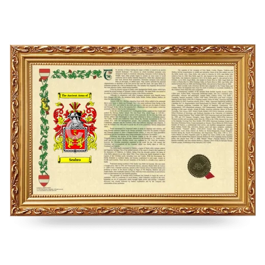 Seabro Armorial Landscape Framed - Gold