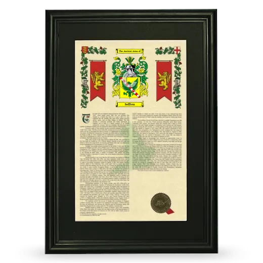 Sefften Deluxe Armorial Framed - Black