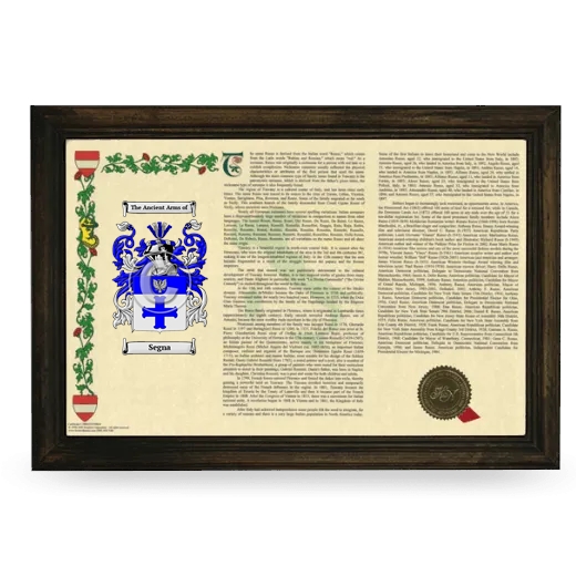 Segna Armorial Landscape Framed - Brown