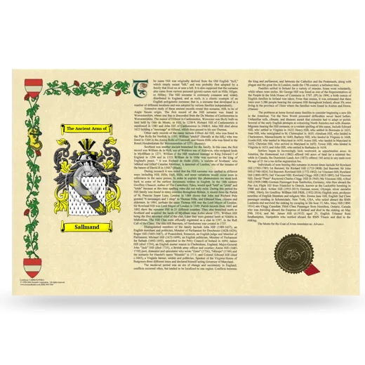 Sallmand Armorial History Landscape Style