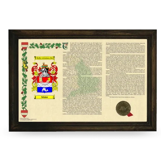 Sénior Armorial Landscape Framed - Brown