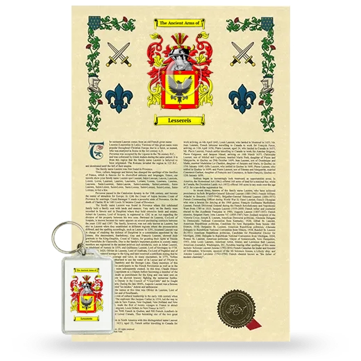 Lessereis Armorial History and Keychain Package