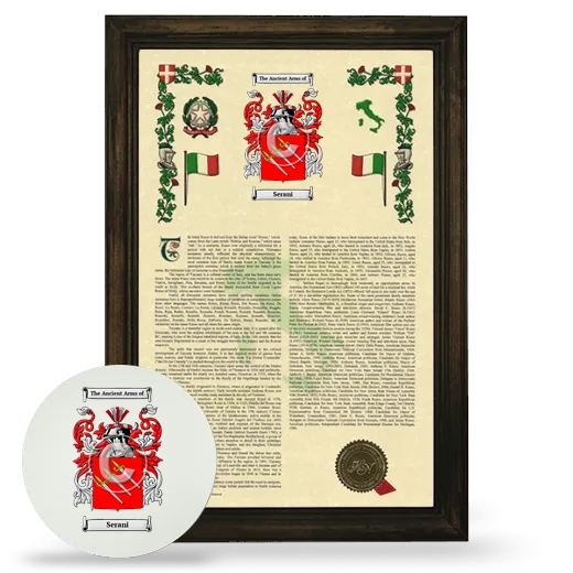 Serani Framed Armorial History and Mouse Pad - Brown