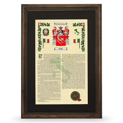 Sergio Deluxe Armorial Framed - Brown