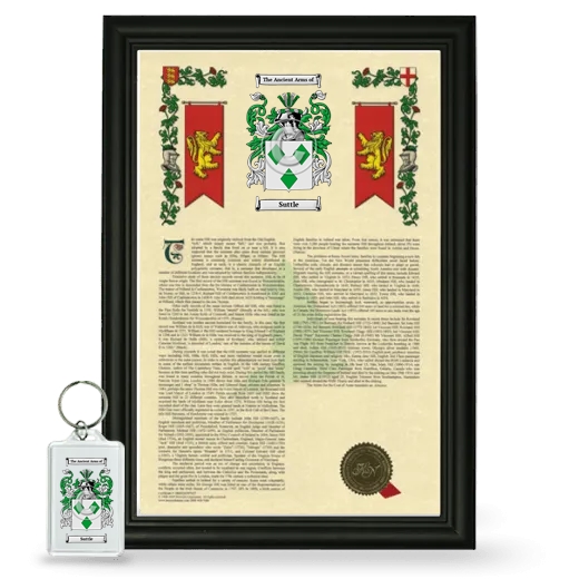 Suttle Framed Armorial History and Keychain - Black