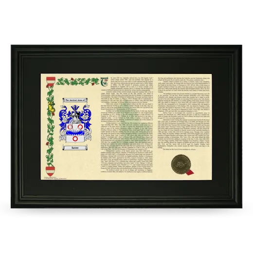 Saver Deluxe Armorial Landscape Framed- Black