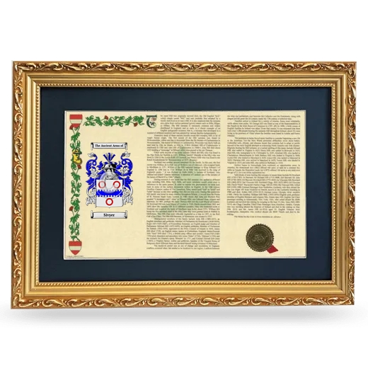 Sivyer Deluxe Armorial Landscape Framed - Gold