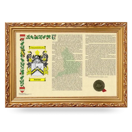 Seavane Armorial Landscape Framed - Gold