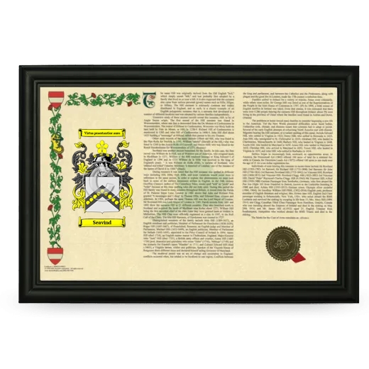 Seavind Armorial Landscape Framed - Black