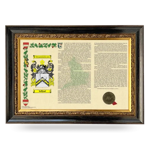 Seffynd Armorial Landscape Framed - Heirloom