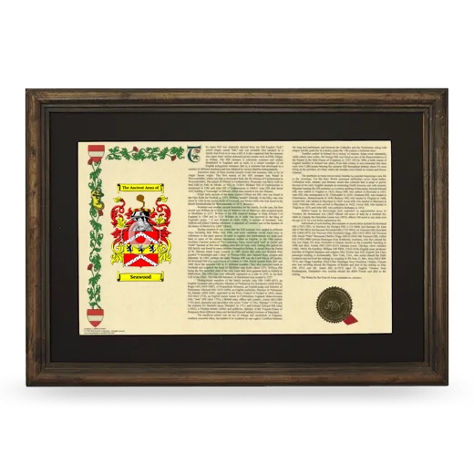 Seawood Deluxe Armorial Landscape Framed - Brown