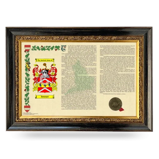 Seweart Armorial Landscape Framed - Heirloom