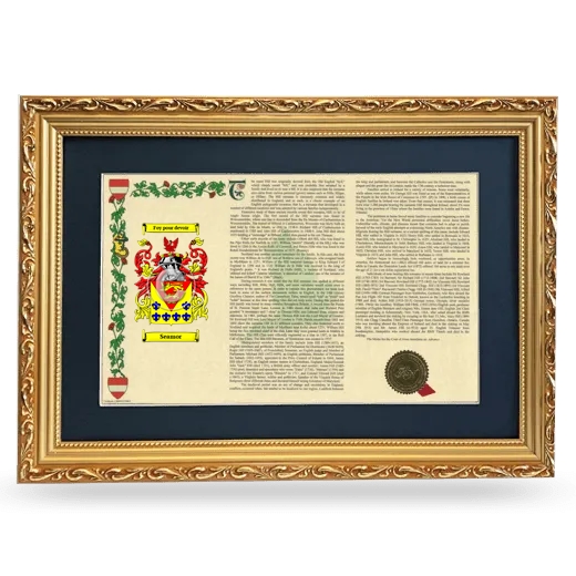 Seamor Deluxe Armorial Landscape Framed - Gold