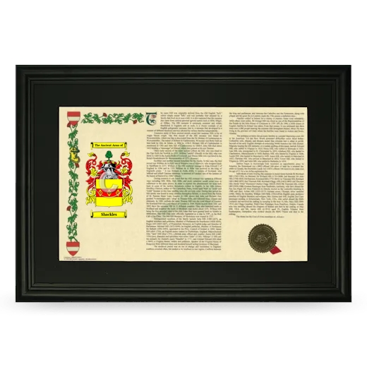 Shackles Deluxe Armorial Landscape Framed- Black