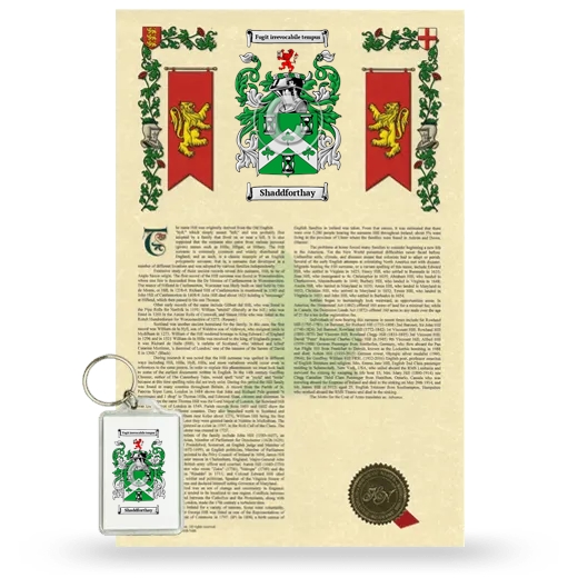 Shaddforthay Armorial History and Keychain Package