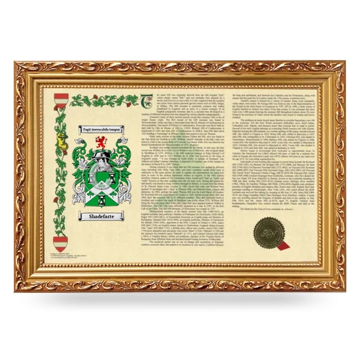 Shadefarte Armorial Landscape Framed - Gold