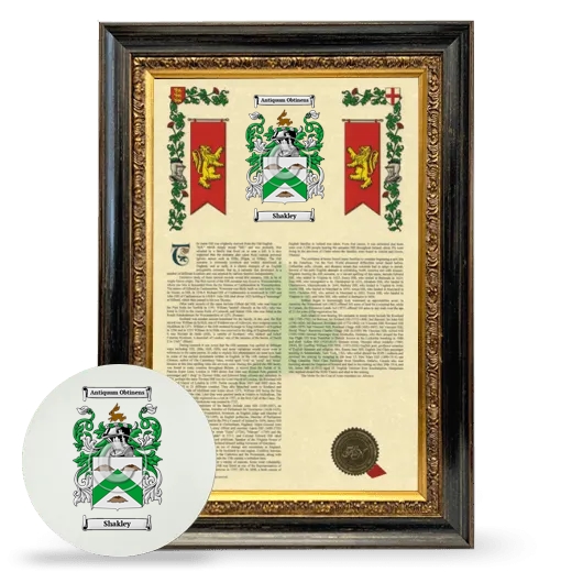 Shakley Framed Armorial History and Mouse Pad - Heirloom
