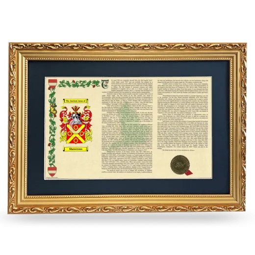Shawcross Deluxe Armorial Landscape Framed - Gold