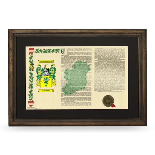 Chairidin Deluxe Armorial Landscape Framed - Brown