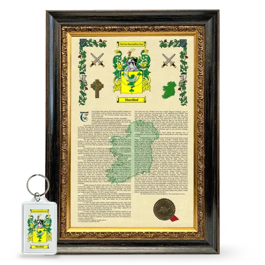 Shardind Framed Armorial History and Keychain - Heirloom