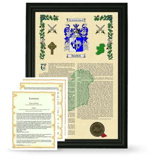 Sherrlitch Framed Armorial History and Symbolism - Black