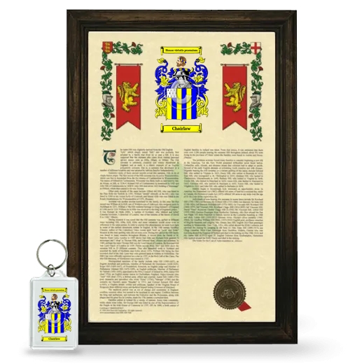 Chairlaw Framed Armorial History and Keychain - Brown