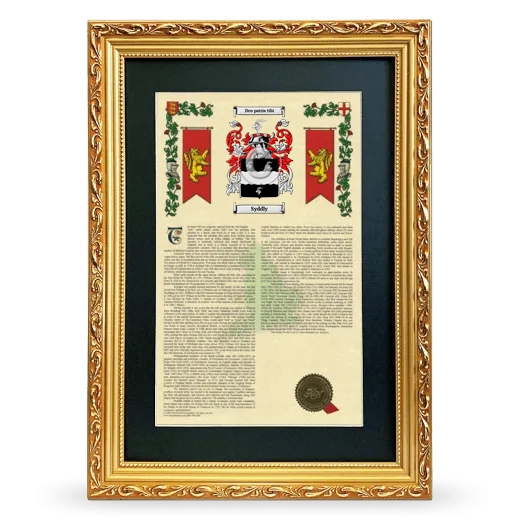 Syddly Deluxe Armorial Framed - Gold
