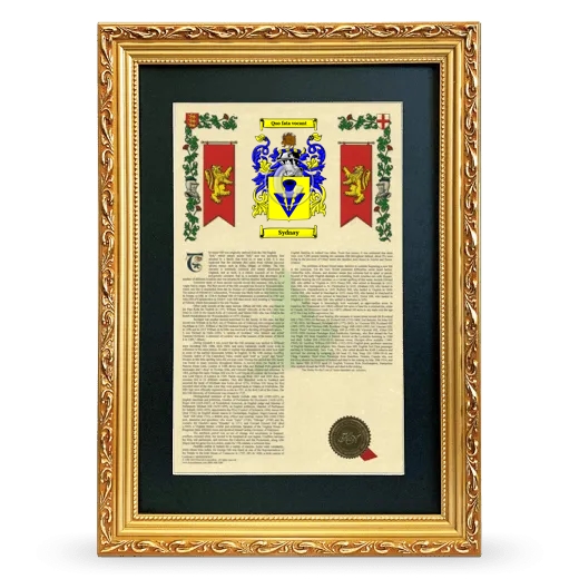 Sydnay Deluxe Armorial Framed - Gold