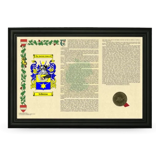 Sciberras Armorial Landscape Framed - Black