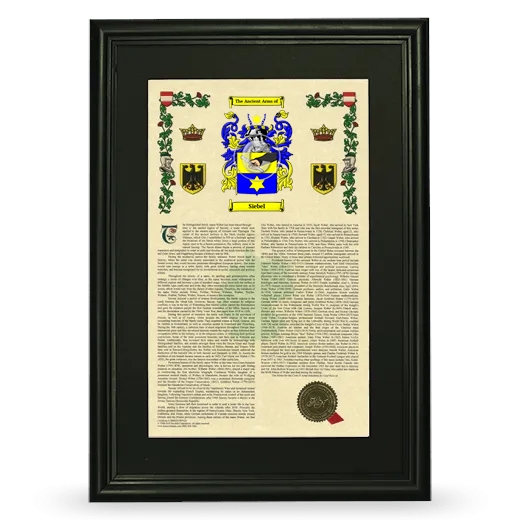 Siebel Deluxe Armorial Framed - Black