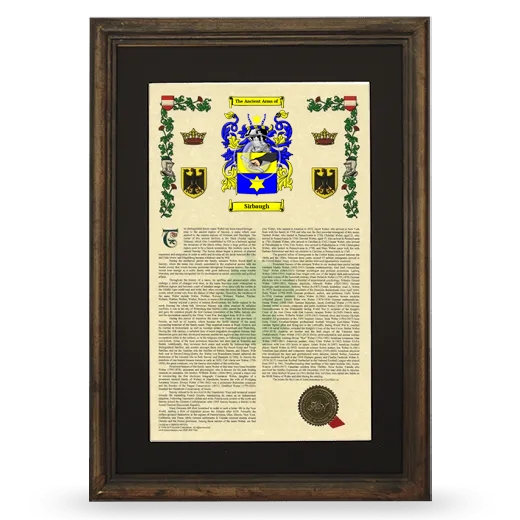 Sirbaugh Deluxe Armorial Framed - Brown