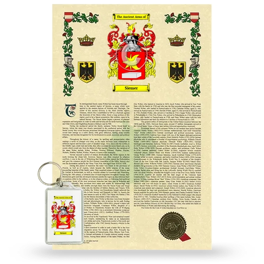 Siemer Armorial History and Keychain Package