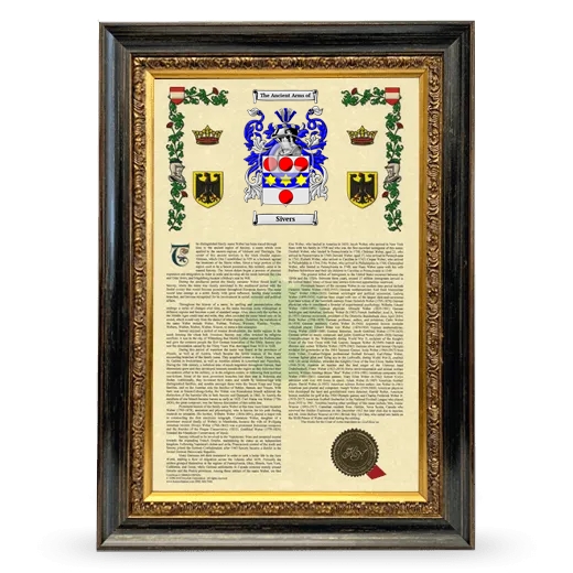 Sivers Armorial History Framed - Heirloom