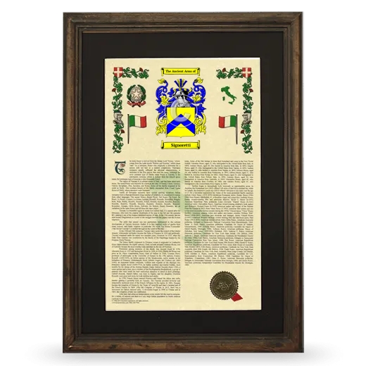 Signoretti Deluxe Armorial Framed - Brown
