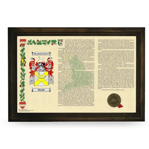 Sheady Armorial Landscape Framed - Brown