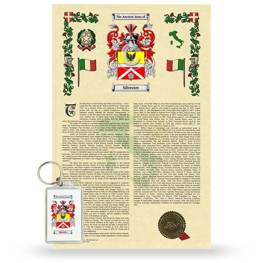Silvester Armorial History and Keychain Package