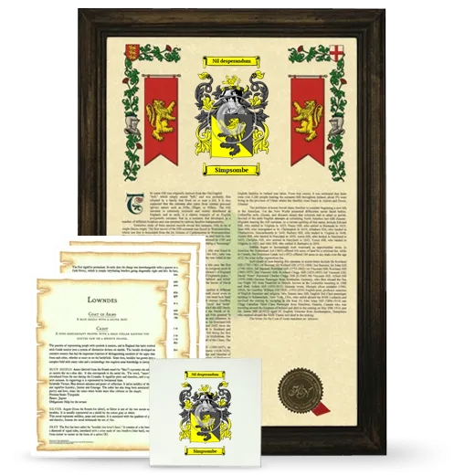 Simpsombe Framed Armorial, Symbolism and Large Tile - Brown