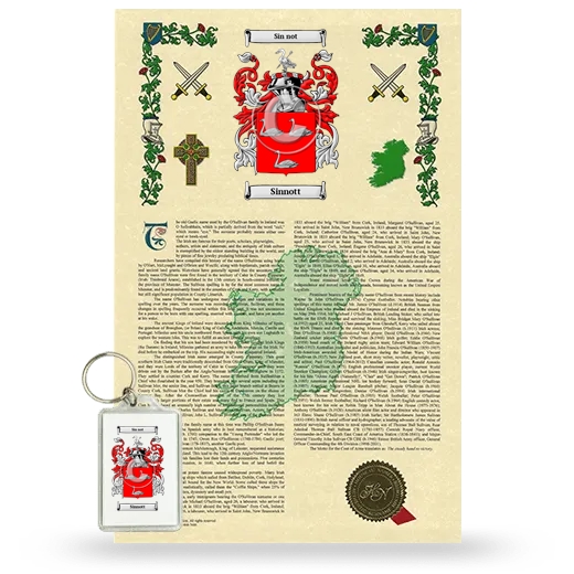 Sinnott Armorial History and Keychain Package