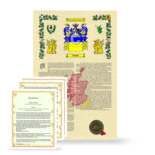 Santin Armorial History and Symbolism package