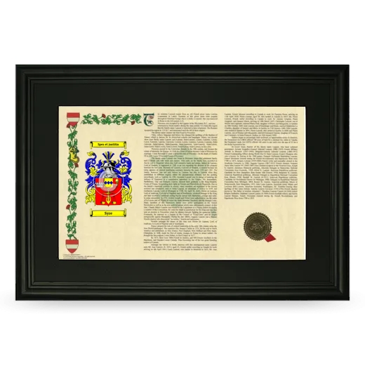 Syre Deluxe Armorial Landscape Framed- Black