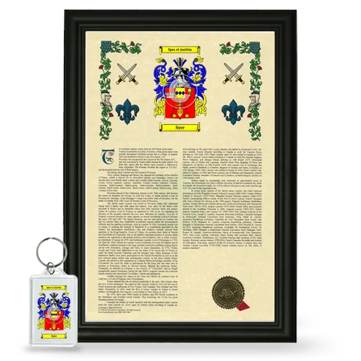 Syre Framed Armorial History and Keychain - Black