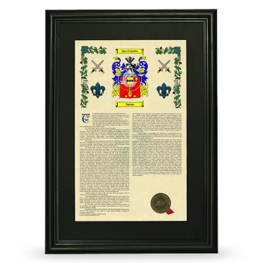 Syron Deluxe Armorial Framed - Black