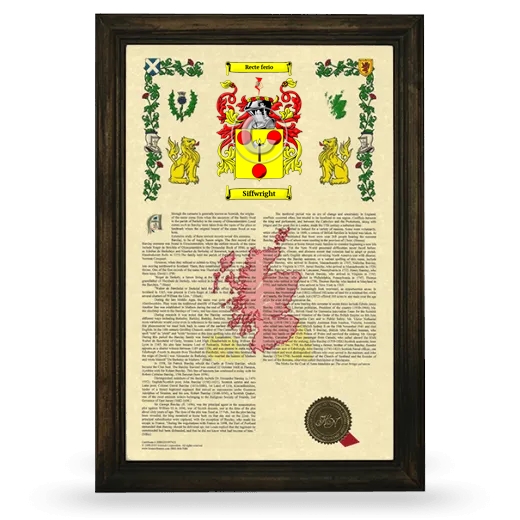 Siffwright Armorial History Framed - Brown