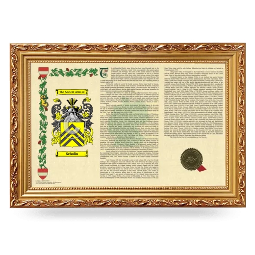 Scholin Armorial Landscape Framed - Gold