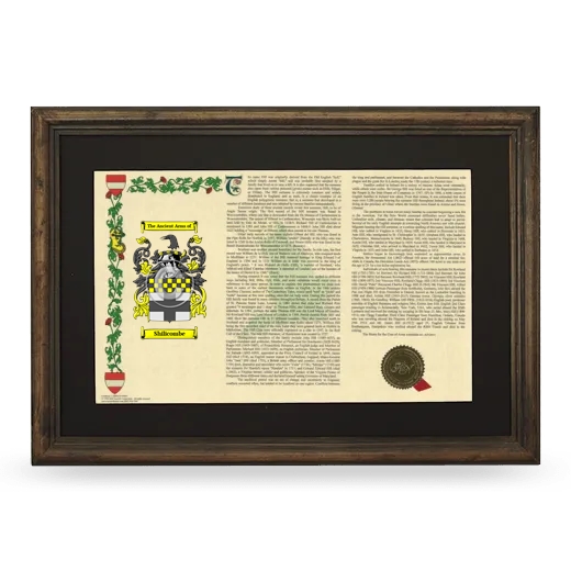 Shilicombe Deluxe Armorial Landscape Framed - Brown