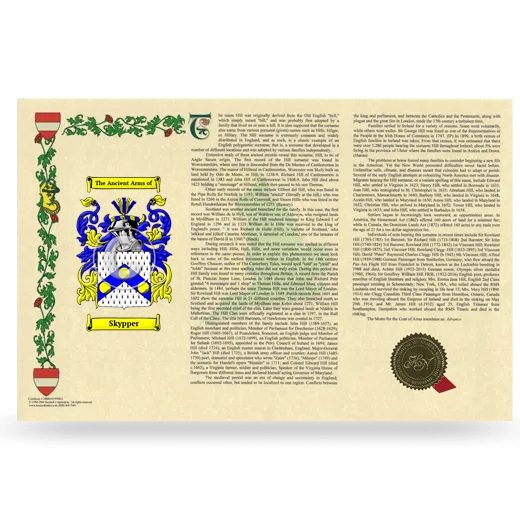 Skypper Armorial History Landscape Style