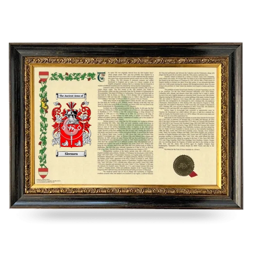 Sleemen Armorial Landscape Framed - Heirloom