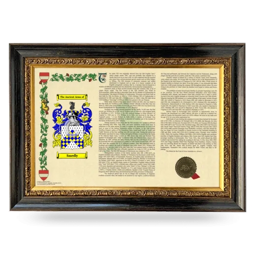 Smedly Armorial Landscape Framed - Heirloom